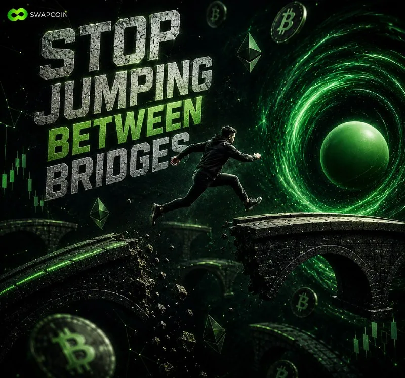 Stop Comparing Bridges — One Route for Every Transfer — Swapcoin Blog
