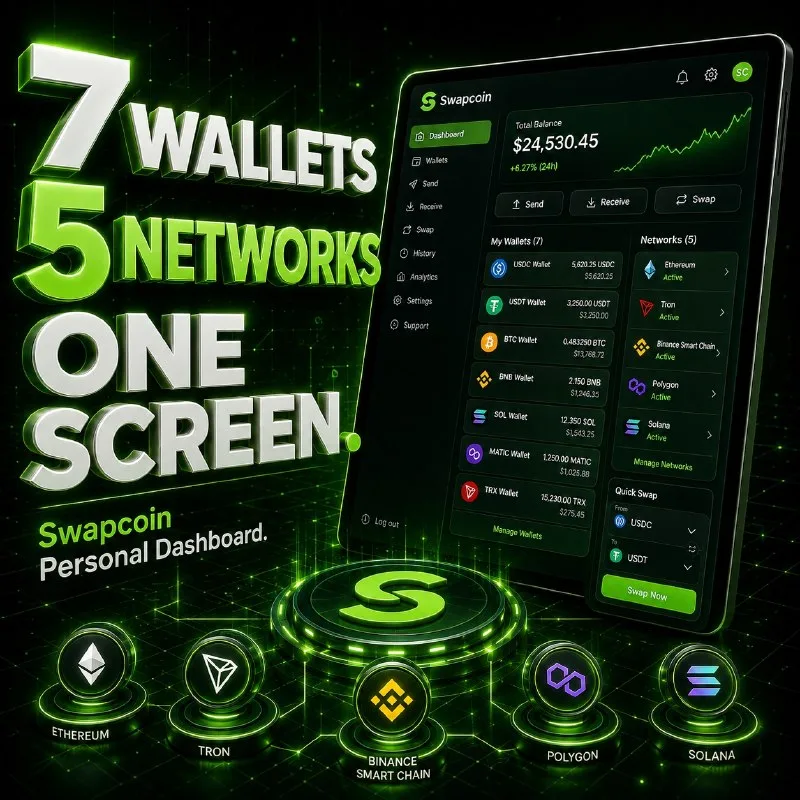 One Dashboard for Every Wallet You Own — Swapcoin Blog